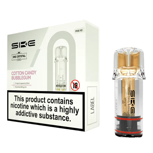 SKE Crystal PLUS Prefilled Pods - Cotton Candy Bubblegum - 2PK