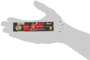 RAW 18236 Black King Size Slim Classic Ultra Thin 50 Booklets of 32 Sheets Paper