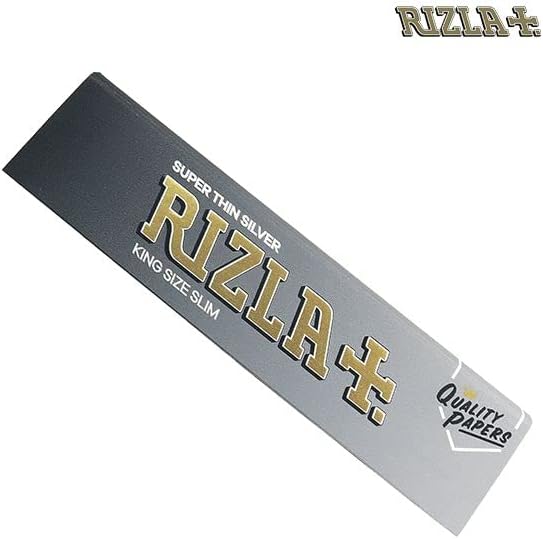 RIZLA KING SIZE SLIM SILVER ROLLING PAPER FULL BOX OF 50 BOOKLETS