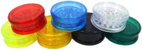 Plastic Herb Grinder 3 Part Magnetic Shark Teeth Assorted Colours