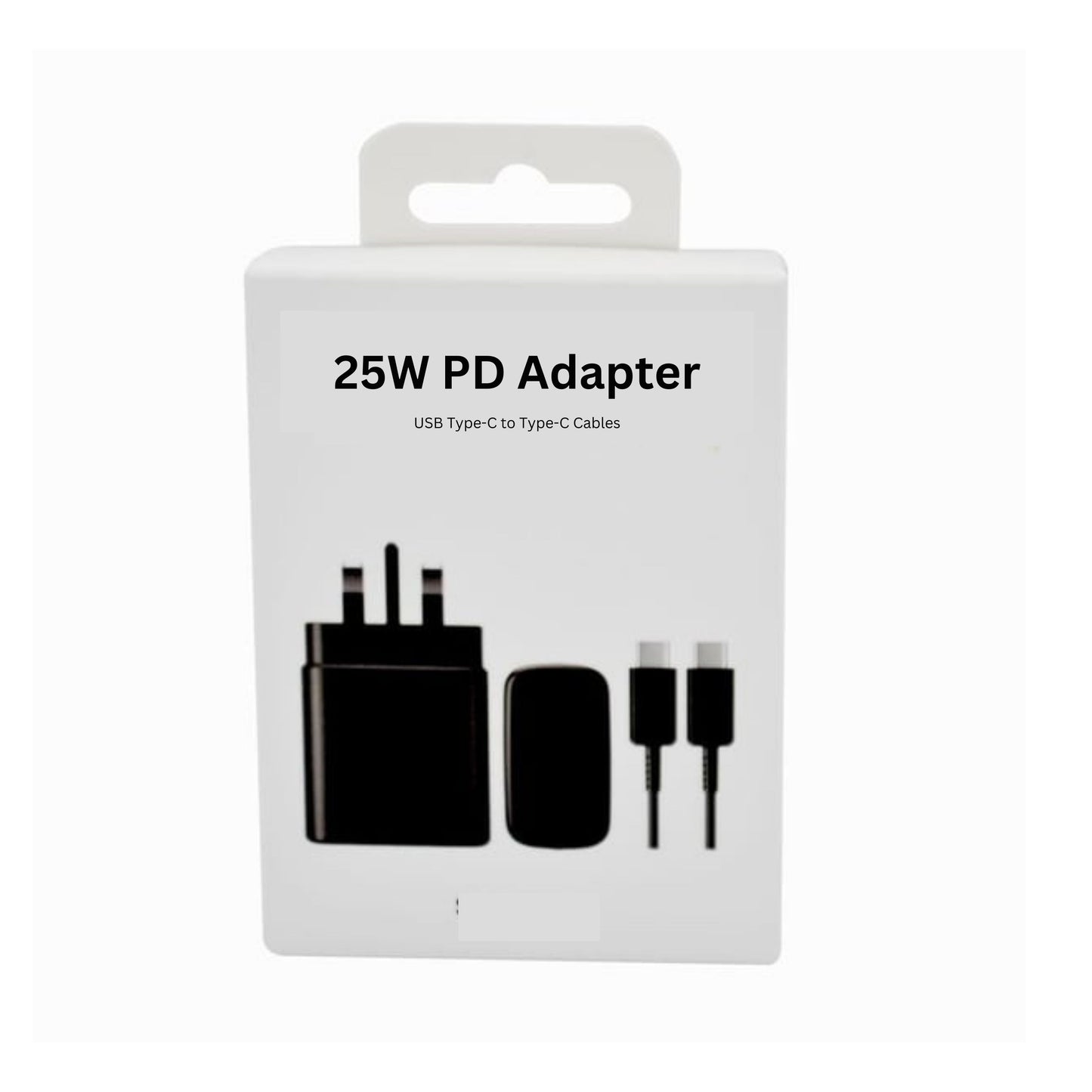 25W PD Adapter with USB Type-C to Type-C Cable – Fast Charging & Power Delivery