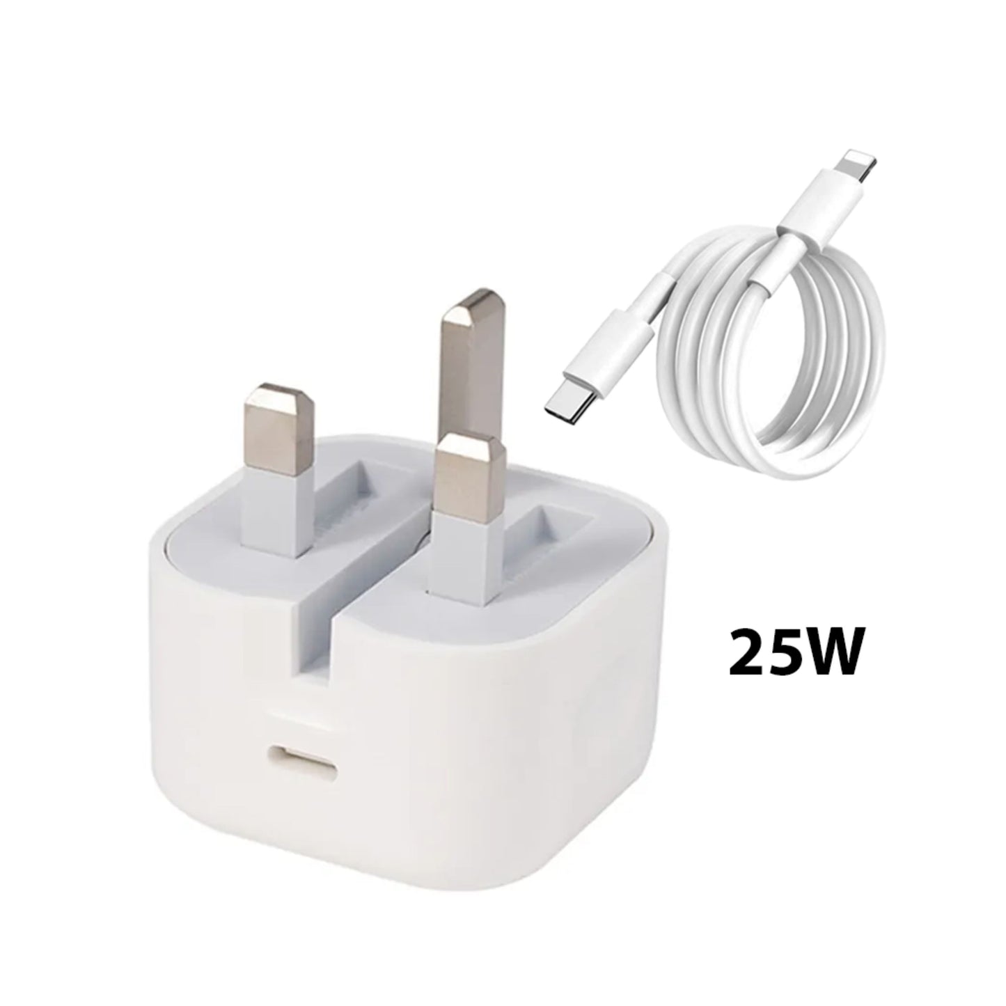 25W USB-C Power Adapter with USB-C to USB-C Cable – Fast Charging