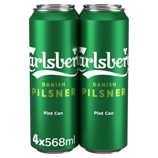 Carlsberg Danish Pilsner Lager Beer Can 4x568ml