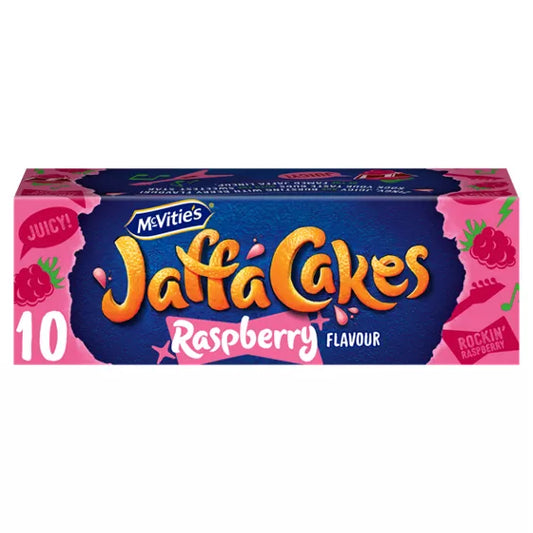 McVitie's Jaffa Cakes Original Biscuits Raspberry Flavour 10 Cakes, 110g