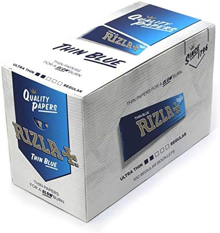 RIZLA REGULAR BLUE - FULL BOX OF 100 BOOKLETS - NEW UK PACKAGING