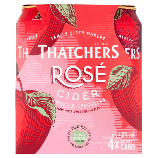 Thatchers Apple Rose Cider 4X440ml Cans