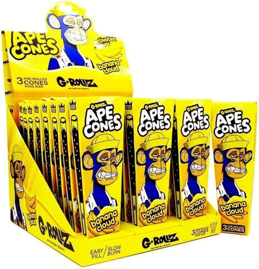 G-Rollz Ape Cones - Banana Cloud - 3 Cones Per Pack