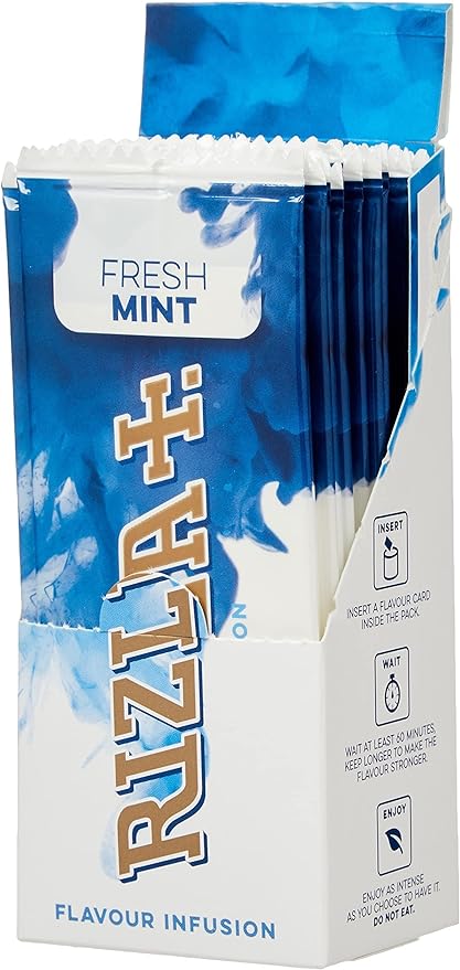 Rizla Fresh Mint Flavour Cards Infusions - 25 Packs/Cards