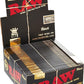 RAW 18236 Black King Size Slim Classic Ultra Thin 50 Booklets of 32 Sheets Paper