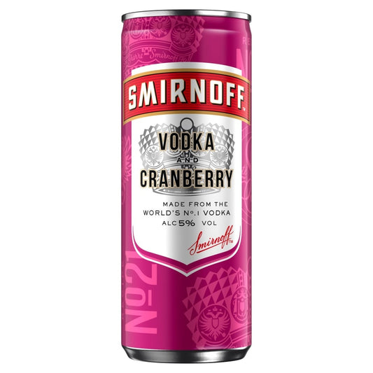 Smirnoff Vodka and Cranberry Drink 250ml