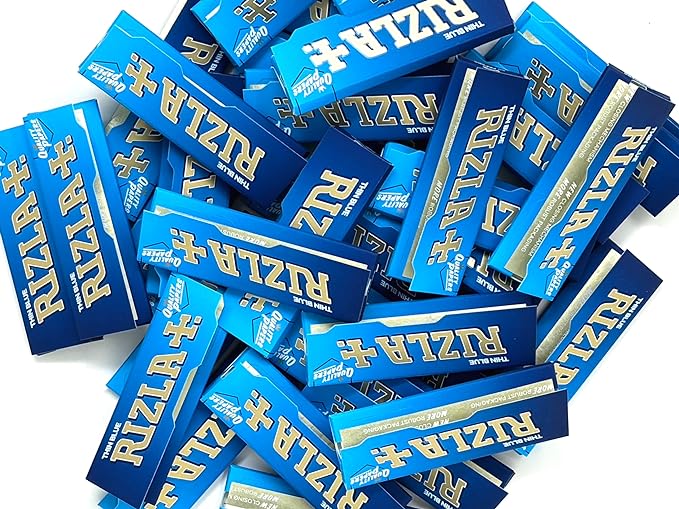 RIZLA REGULAR BLUE - FULL BOX OF 100 BOOKLETS - NEW UK PACKAGING