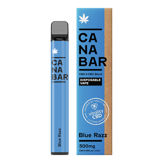 Blue Razz CANABAR™ Disposable CBD Vape Device 500mg CBD + CBG