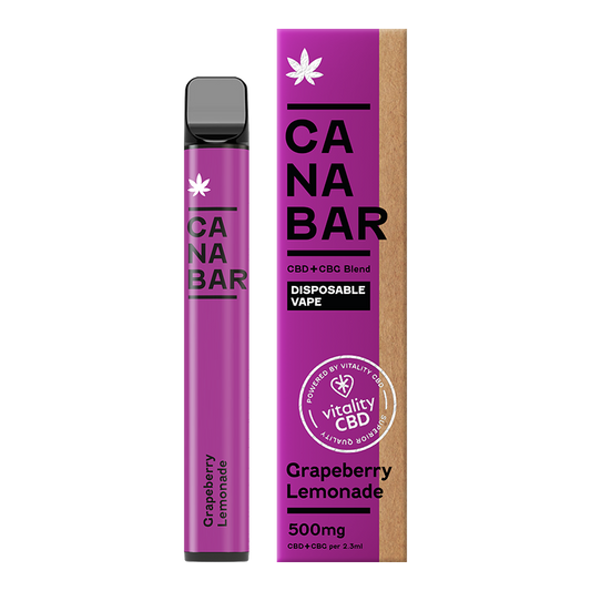 Grapeberry Lemonade CANABAR™ Disposable CBD Vape Device 500mg CBD + CBG