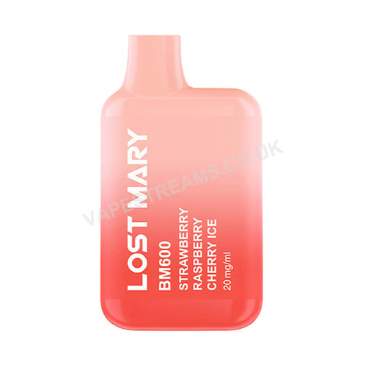 Lost Mary BM600 Strawberry Raspberry Cherry Ice  Disposable Vape