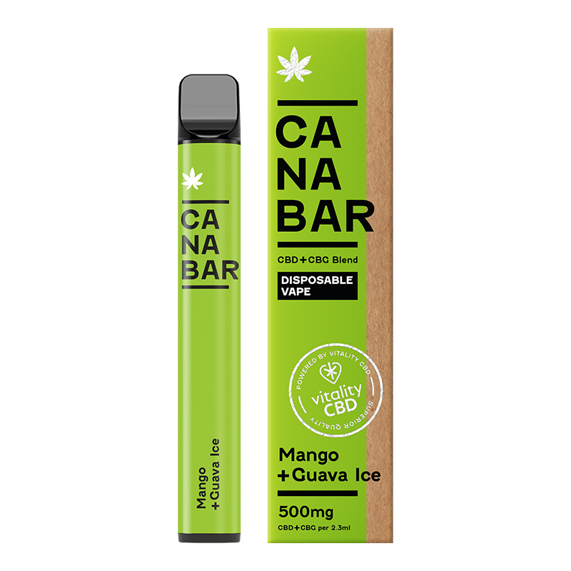 Mango + Guava Ice CANABAR™ Disposable CBD Vape Device 500mg CBD + CBG