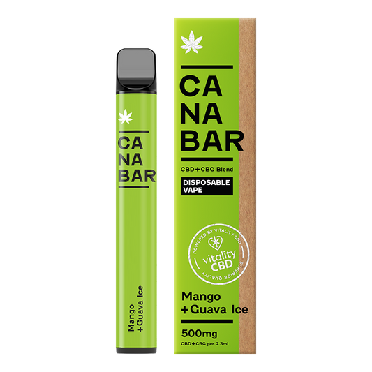 Mango + Guava Ice CANABAR™ Disposable CBD Vape Device 500mg CBD + CBG