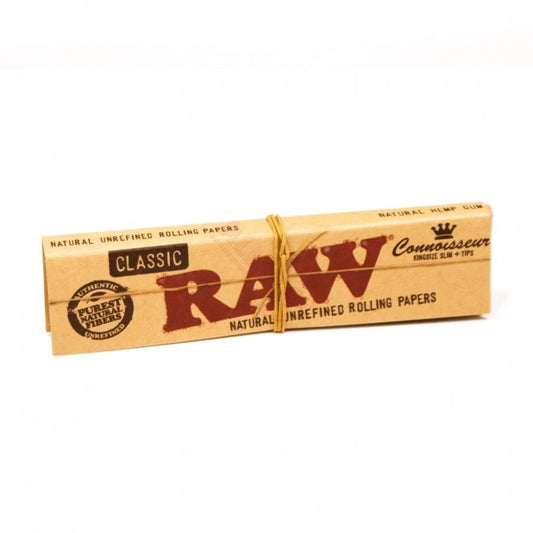 RAW Classic Connoisseur King Size Slim Rolling Papers & Tips