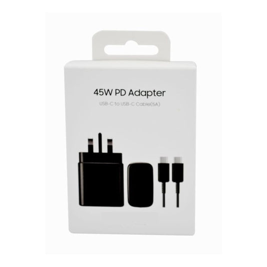 45W PD Adapter with USB-C to USB-C Cable (5A) – Fast Charging & High-Speed