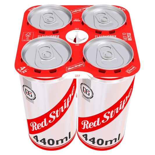 Red Stripe Jamaica Lager Beer Can 4x440ml