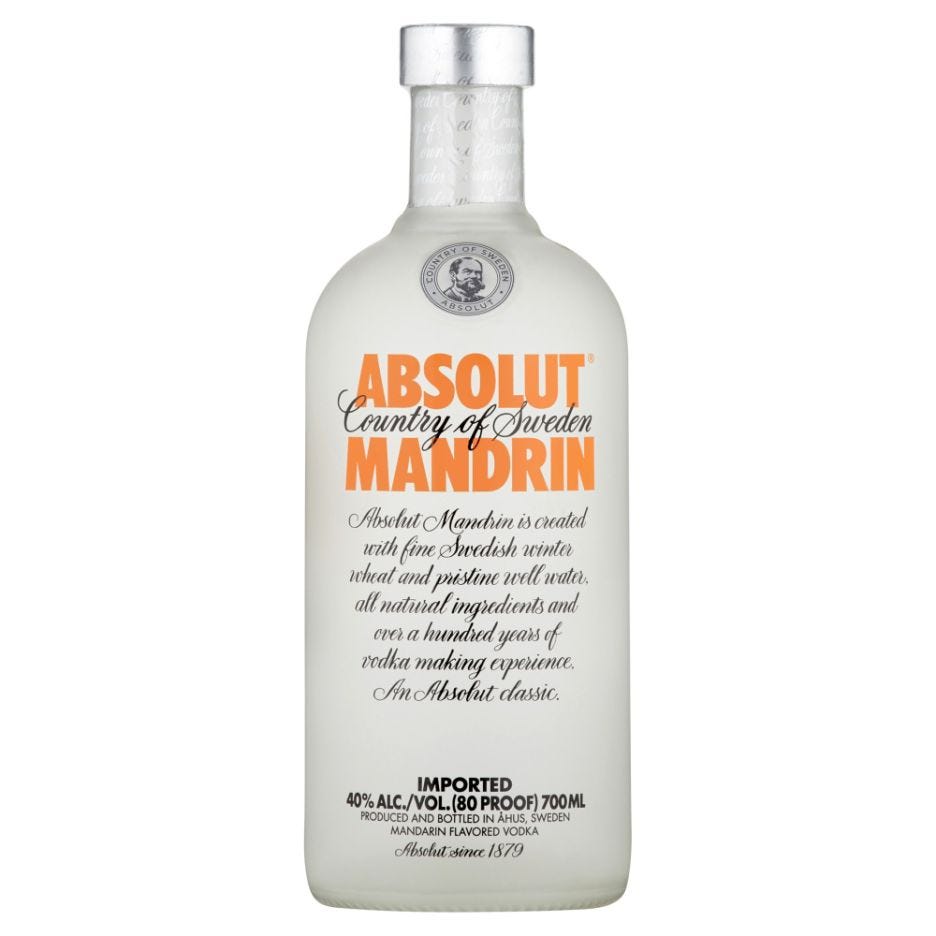 Absolut Mandrin Vodka 70cl