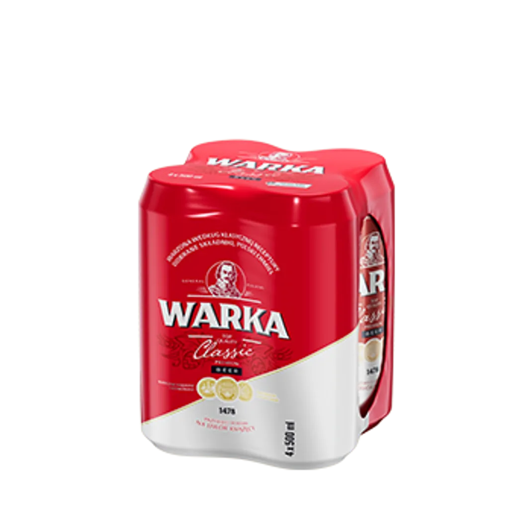 Warka Classic Beer 4 Pack 500ml