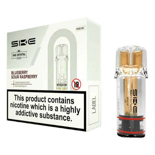 SKE Crystal PLUS Prefilled Pods - Blueberry Sour Raspberry - 2PK