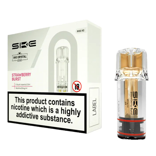 SKE Crystal PLUS Prefilled Pods - Strawberry Burst - 2PK