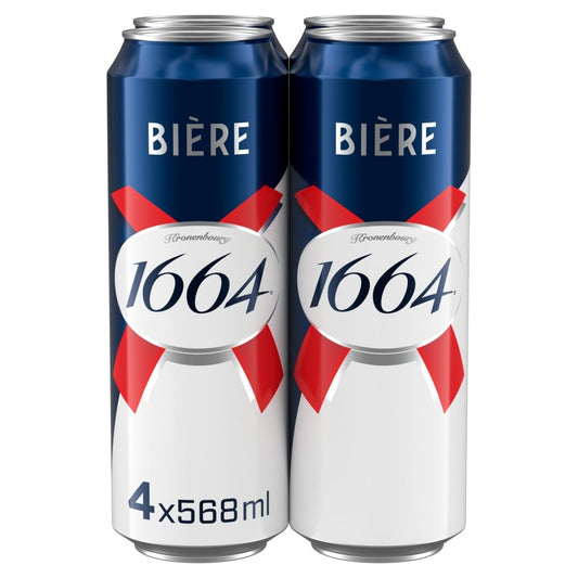 Kronenbourg 1664 Lager Beer Can 4x568ml