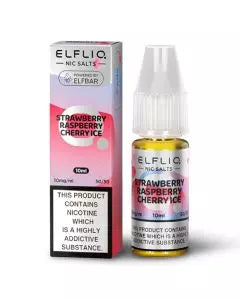 ELFBAR ElfLiq Nic Salts - Strawberry Raspberry Cherry Ice - 10ml