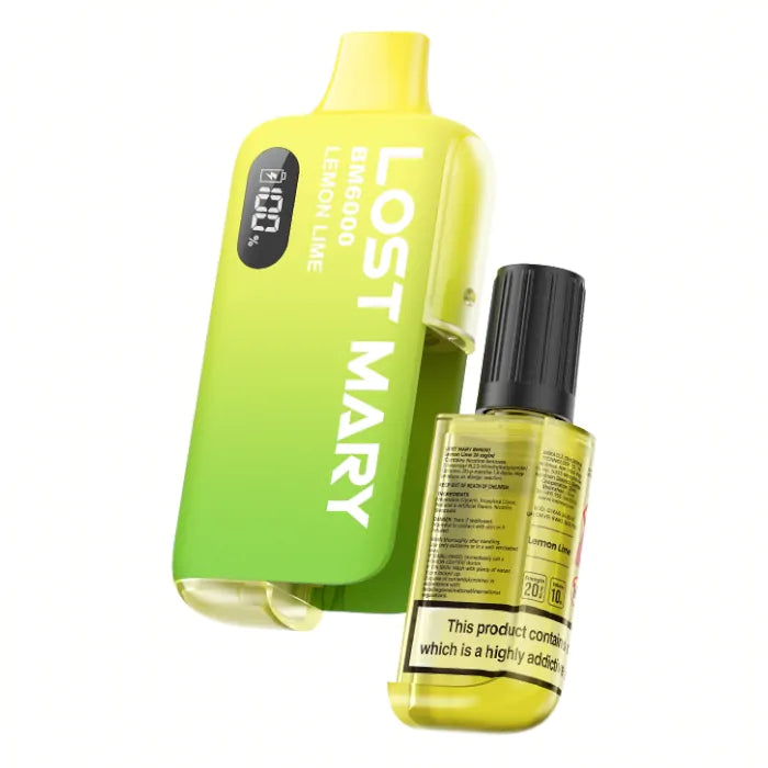 Lemon Lime Lost Mary BM6000 Disposable Vape Kit