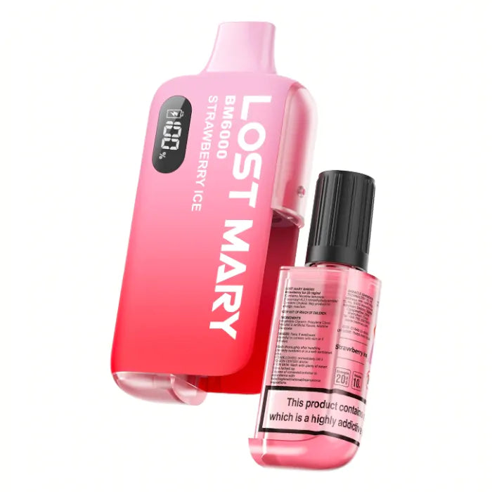 Strawberry Ice Lost Mary BM6000 Disposable Vape Kit