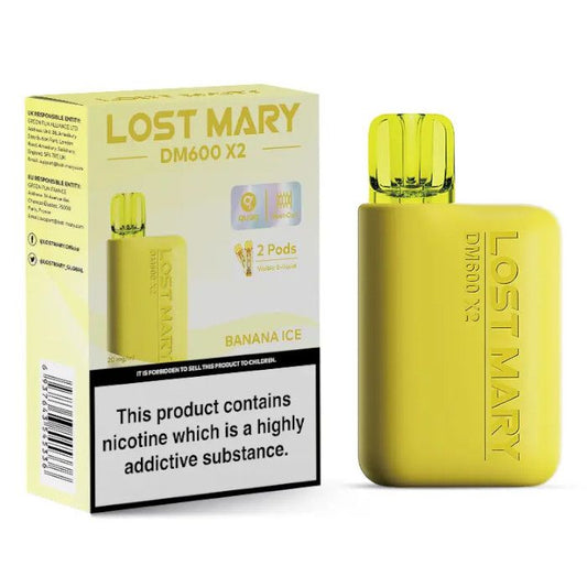 Lost Mary DM600 X2 Disposable Vape-Banana Ice