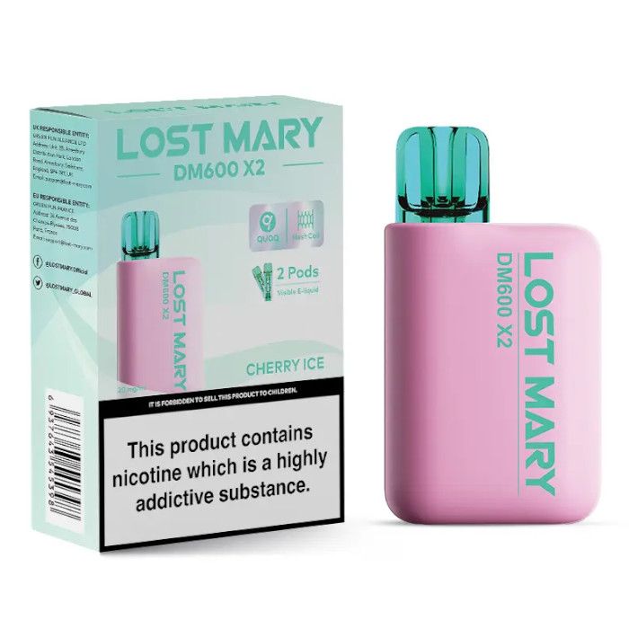 Lost Mary DM600 X2 Disposable Vape-Cherry Ice