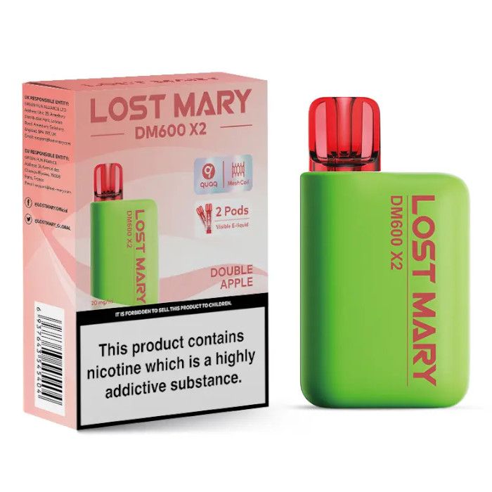 Lost Mary DM600 X2 Disposable Vape-Double Apple