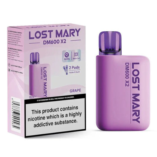 Lost Mary DM600 X2 Disposable Vape-Grape