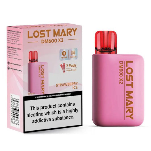 Lost Mary DM600 X2 Disposable Vape-Strawberry Ice