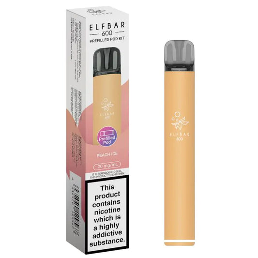 Elfbar 600 Prefilled Pod Kit-Peach Ice