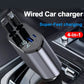 Multi Retractable Car Charger, 4 in 1 Car Fast Charger 120W, iPhone & Type C (Free Delivery)