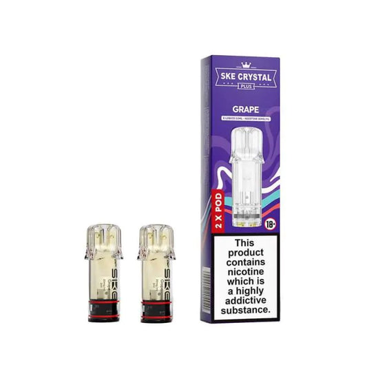 SKE Crystal PLUS Prefilled Pods - Grape - 2PK