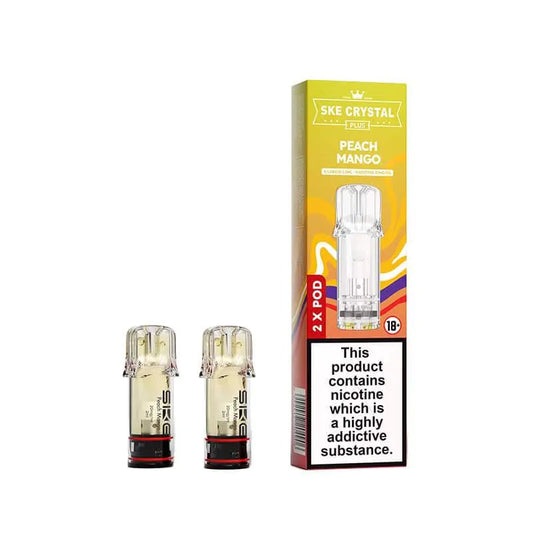 SKE Crystal PLUS Prefilled Pods - Peach Mango - 2PK