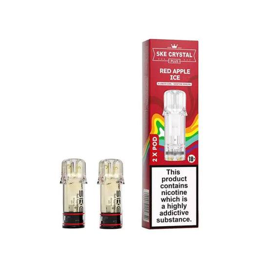 SKE Crystal PLUS Prefilled Pods - Red Apple Ice - 2PK