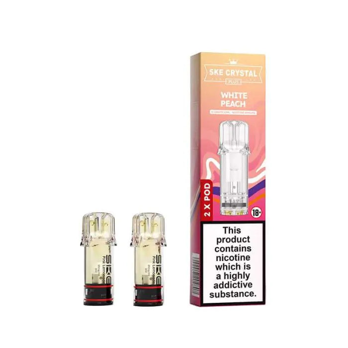 SKE Crystal PLUS Prefilled Pods - White Peach - 2PK