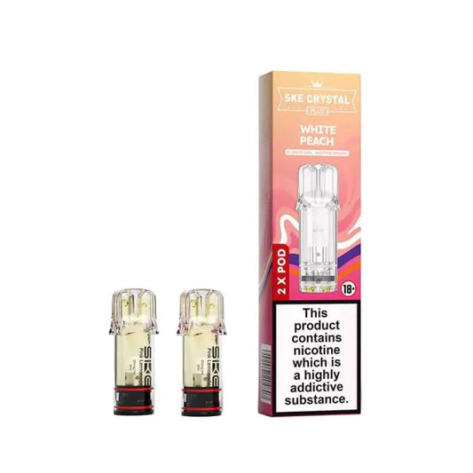 SKE Crystal PLUS Prefilled Pods - White Peach - 2PK