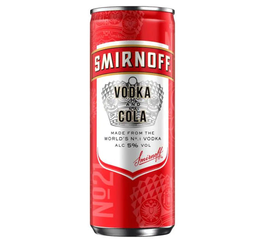 Smirnoff Vodka & Cola Can 250 ml